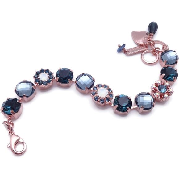 Mariana Mood Indigo Rose Gold Bracelet Blue & White Mix Crystal Mosaic 1069 NWT - Picture 3 of 4